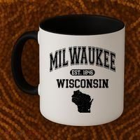 Milwaukee Wisconsin Est 1846 Varsity Coffee Mug thumb 2