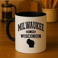 Milwaukee Wisconsin Est 1846 Varsity Coffee Mug thumb 4
