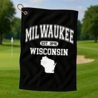 Milwaukee Wisconsin Est 1846 Varsity Golf Towel thumb 1