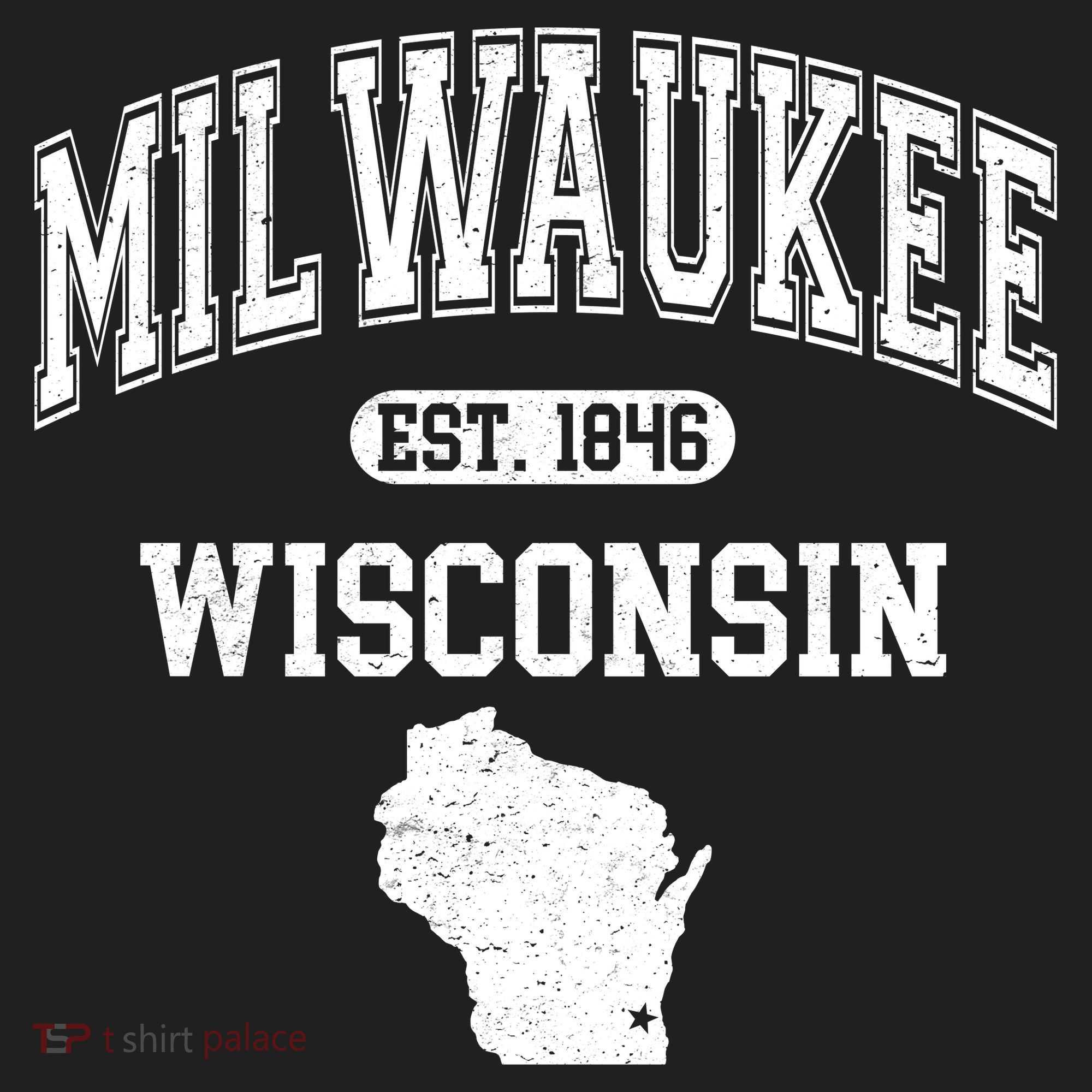 Milwaukee Wisconsin Est 1846 Varsity Golf Towel