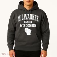 Milwaukee Wisconsin Est 1846 Varsity Hoodie thumb 2
