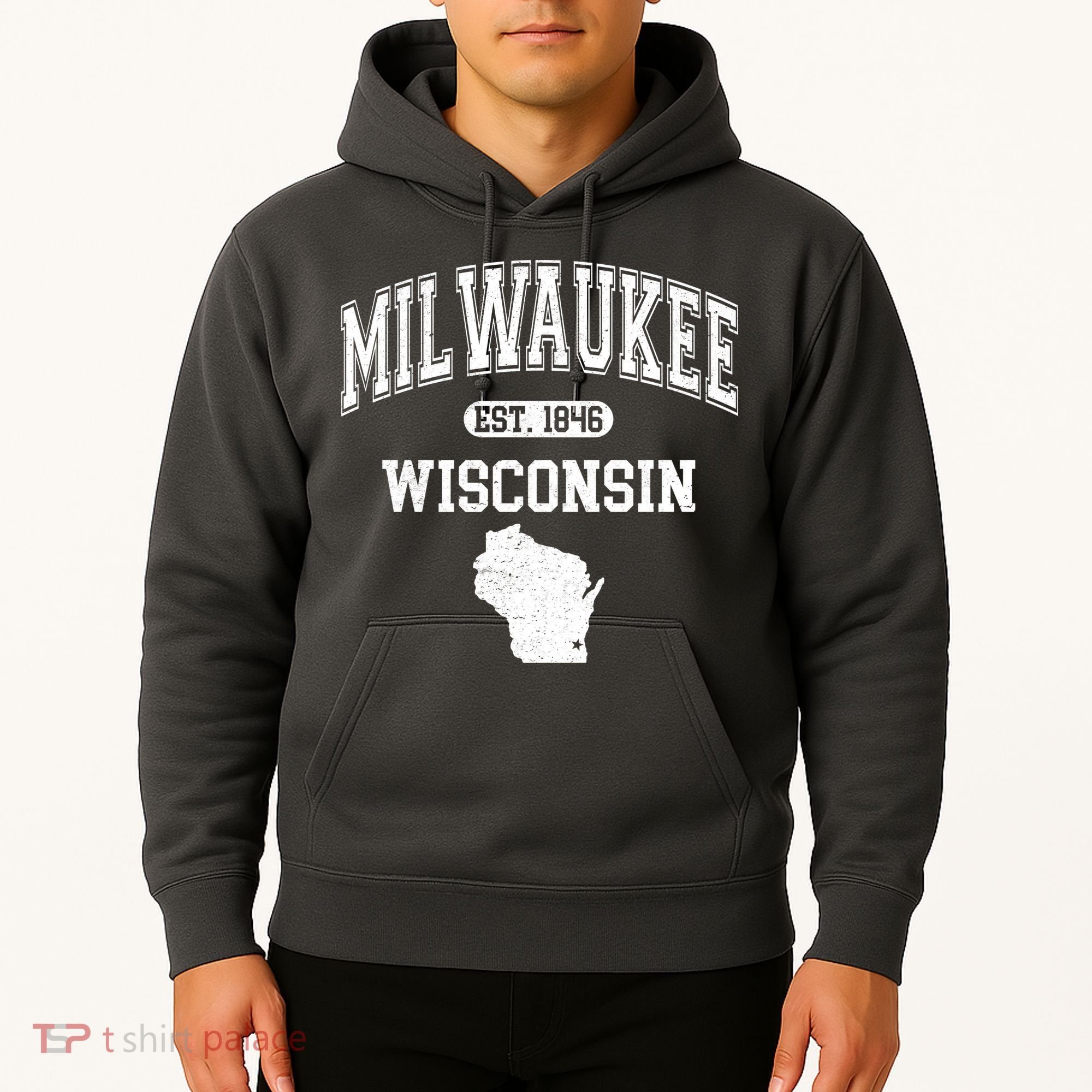 Milwaukee Wisconsin Est 1846 Varsity Hoodie