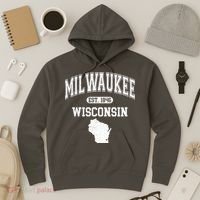Milwaukee Wisconsin Est 1846 Varsity Hoodie thumb 3