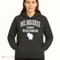 Milwaukee Wisconsin Est 1846 Varsity Hoodie thumb 5
