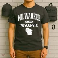 Milwaukee Wisconsin Est 1846 Varsity T-Shirt thumb 6