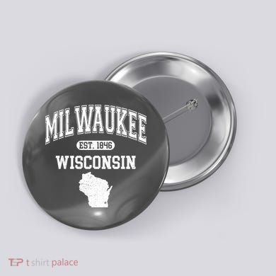 Milwaukee Wisconsin Est 1846 Varsity Button