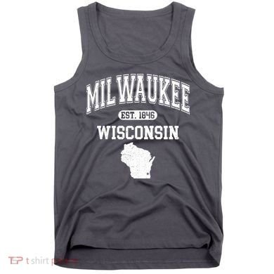 Milwaukee Wisconsin Est 1846 Varsity Tank Top
