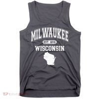 Milwaukee Wisconsin Est 1846 Varsity Tank Top thumb 0