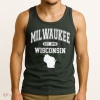 Milwaukee Wisconsin Est 1846 Varsity Tank Top thumb 3