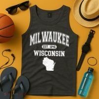 Milwaukee Wisconsin Est 1846 Varsity Tank Top thumb 4
