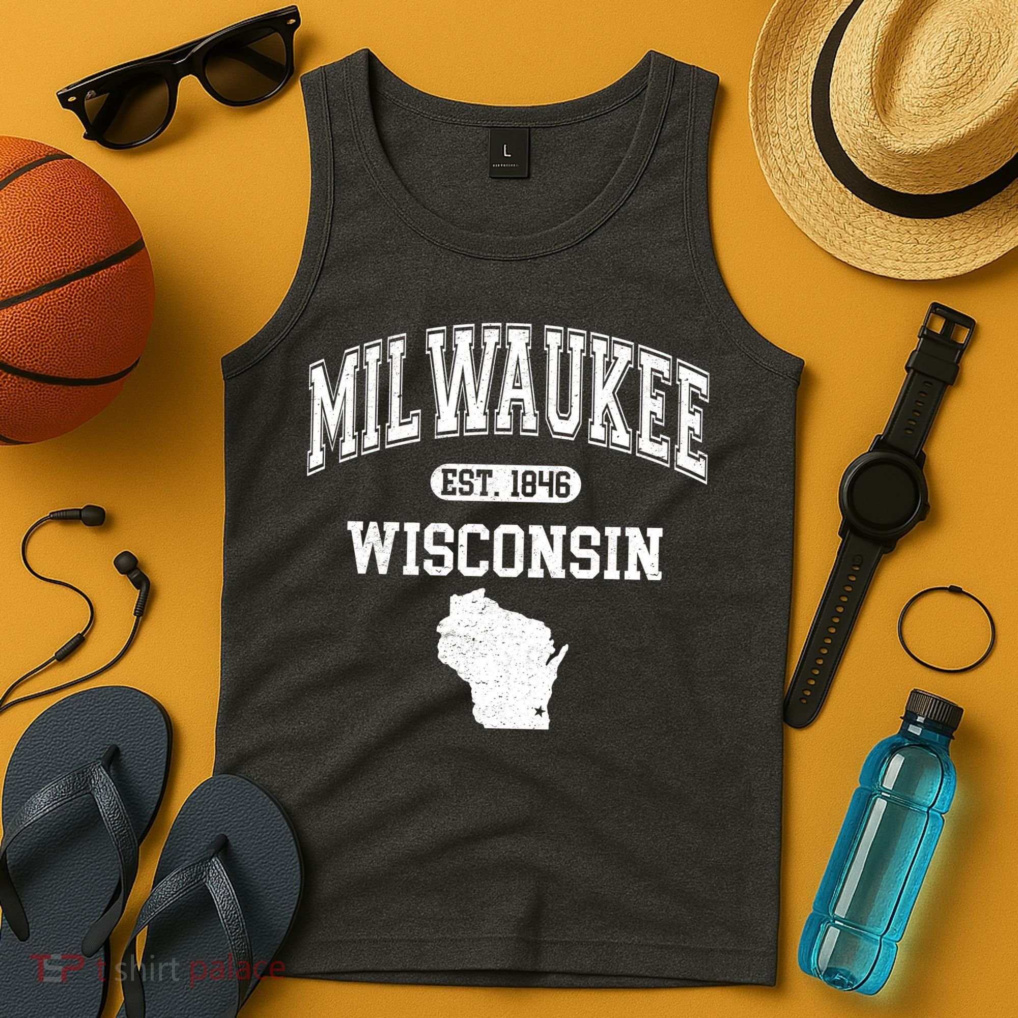 Milwaukee Wisconsin Est 1846 Varsity Tank Top