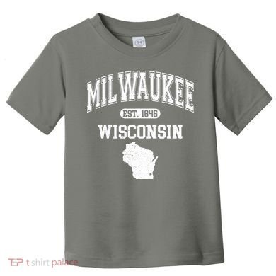 Milwaukee Wisconsin Est 1846 Varsity Toddler T-Shirt