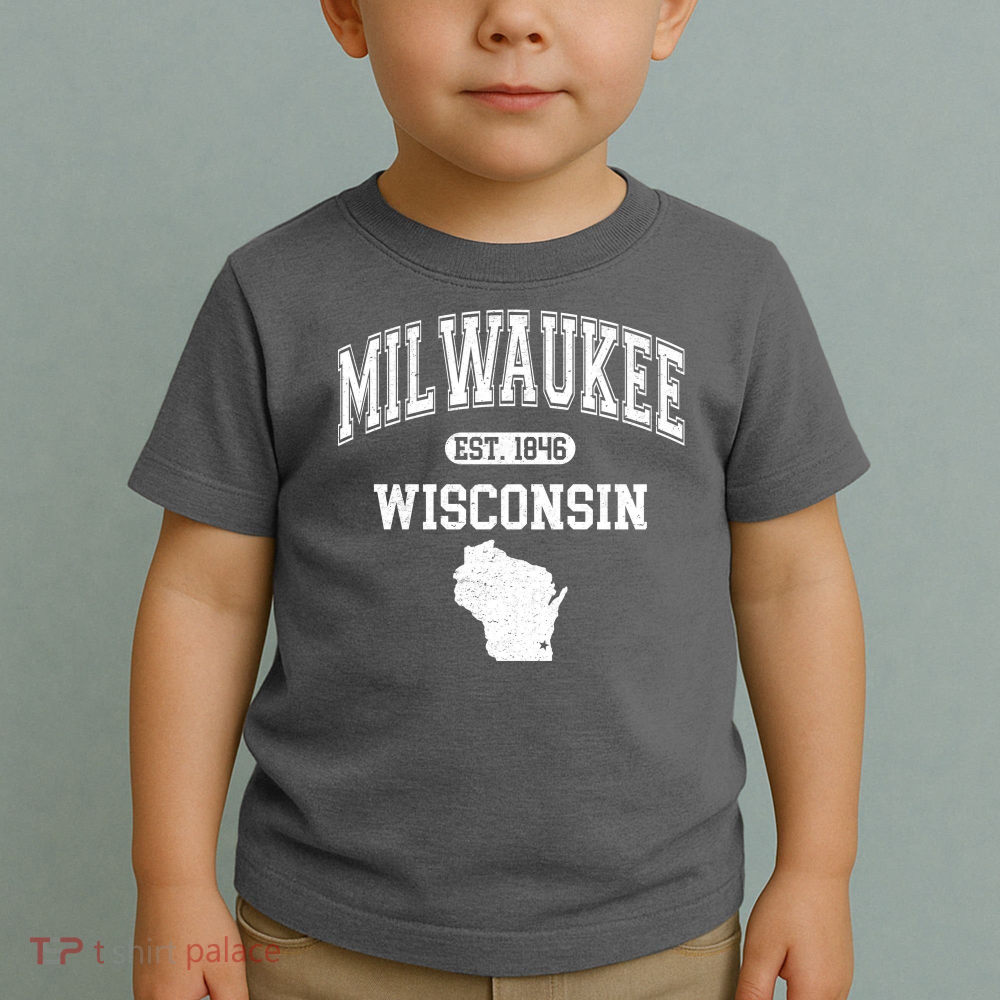 Milwaukee Wisconsin Est 1846 Varsity Toddler T-Shirt