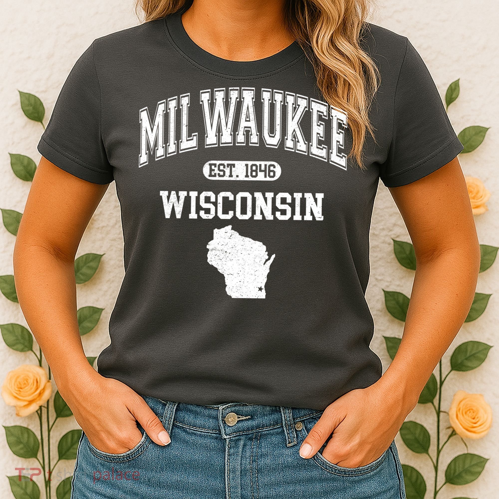 Milwaukee Wisconsin Est 1846 Varsity Women's T-Shirt