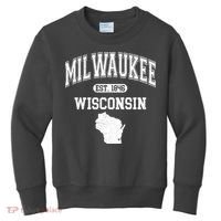 Milwaukee Wisconsin Est 1846 Varsity Kids Sweatshirt thumb 0