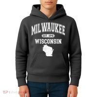 Milwaukee Wisconsin Est 1846 Varsity Kids Hoodie thumb 4