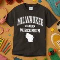 Milwaukee Wisconsin Est 1846 Varsity Kids T-Shirt thumb 3
