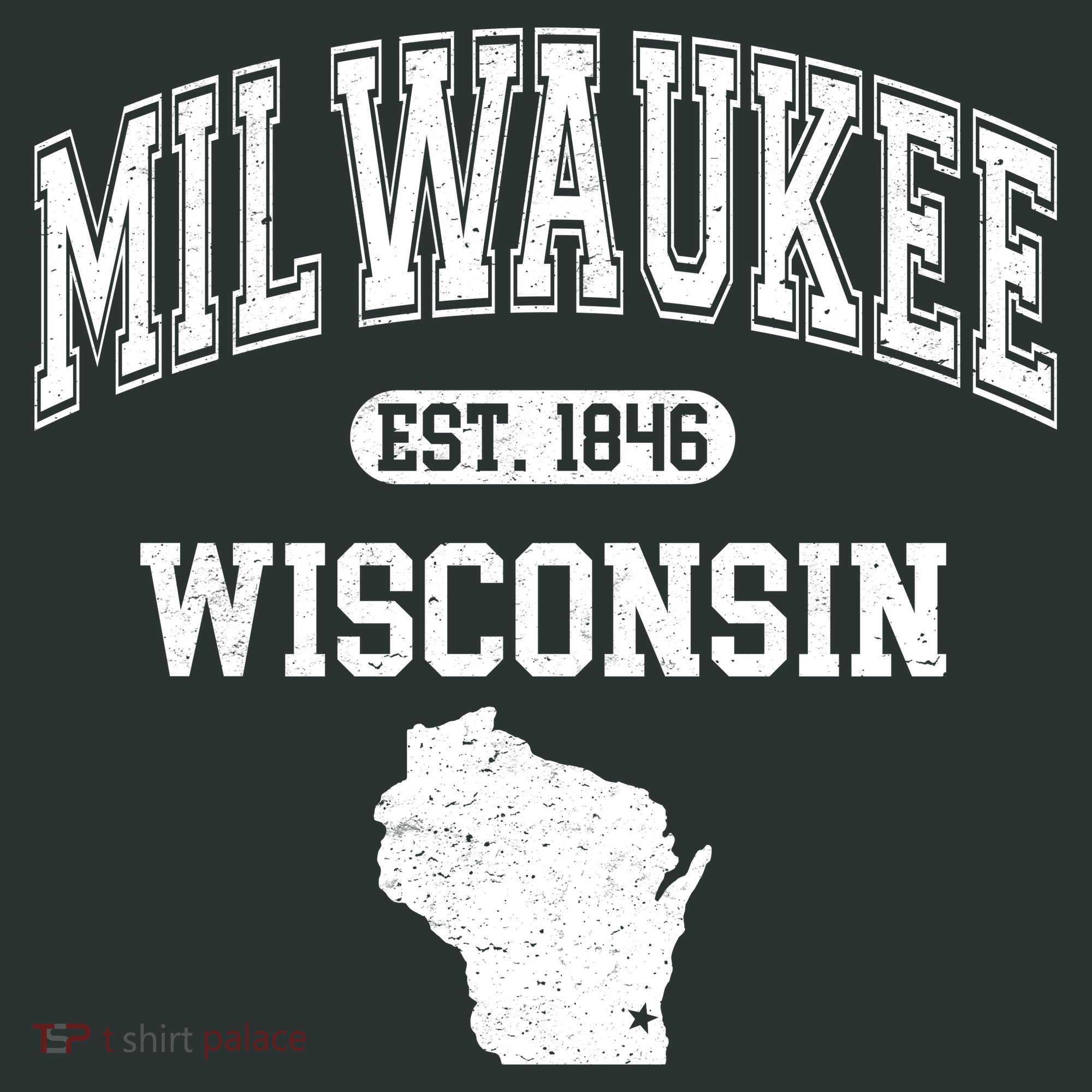 Milwaukee Wisconsin Est 1846 Varsity Kids T-Shirt