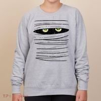 Mummy Wrap Eyes Costume Funny Scary Halloween Women's Sweatshirt thumb 0