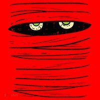 Mummy Wrap Eyes Costume Funny Scary Halloween Santa Hat thumb 1
