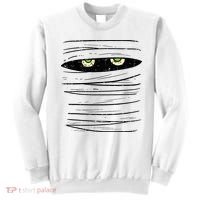 Mummy Wrap Eyes Costume Funny Scary Halloween Sweatshirt thumb 0