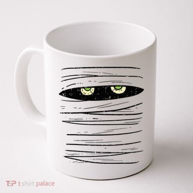 Mummy Wrap Eyes Costume Funny Scary Halloween Coffee Mug