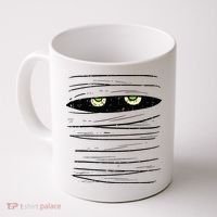 Mummy Wrap Eyes Costume Funny Scary Halloween Coffee Mug thumb 0