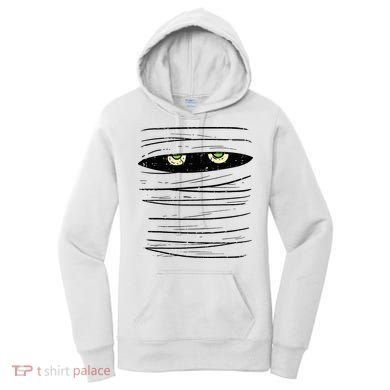 Mummy Wrap Eyes Costume Funny Scary Halloween Women's Hoodie
