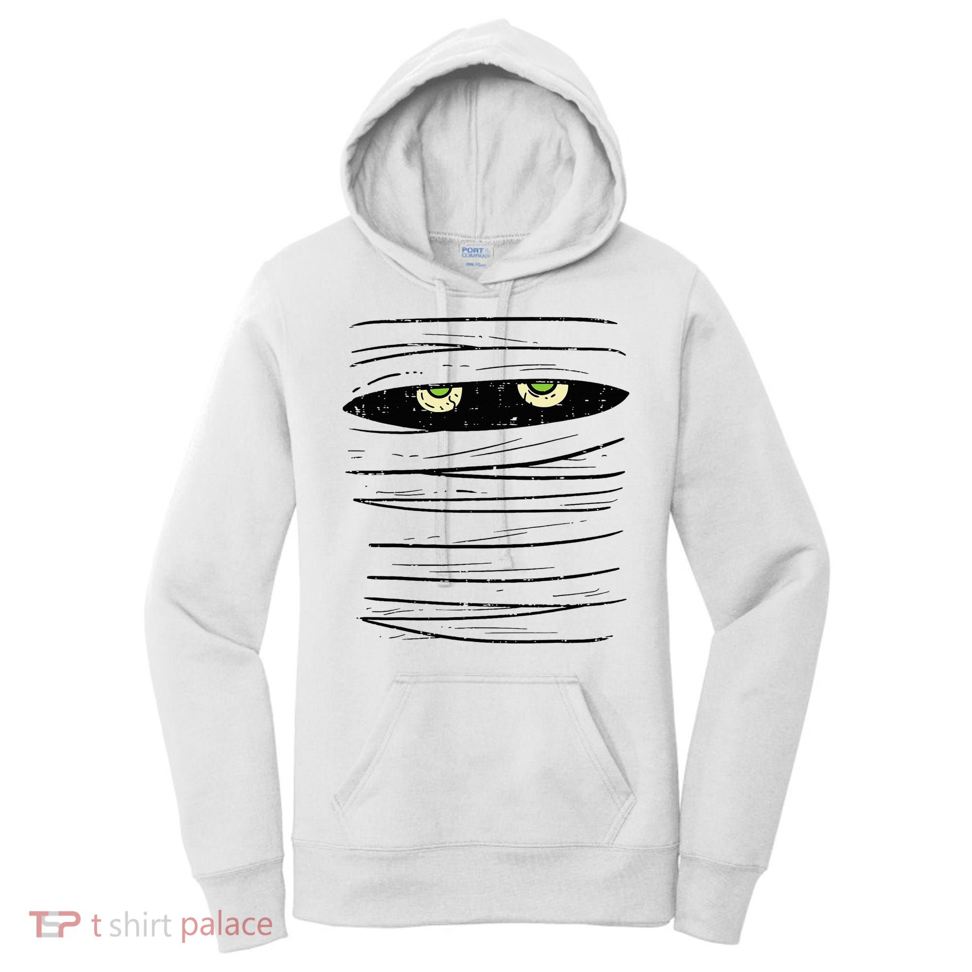 Mummy Wrap Eyes Costume Funny Scary Halloween Women's Hoodie