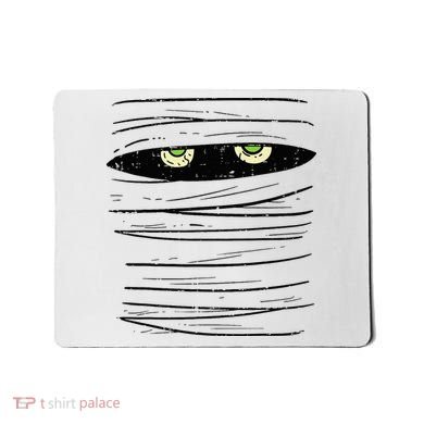 Mummy Wrap Eyes Costume Funny Scary Halloween Mousepad