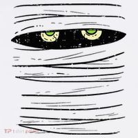 Mummy Wrap Eyes Costume Funny Scary Halloween Mousepad thumb 1