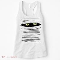 Mummy Wrap Eyes Costume Funny Scary Halloween Women's Tank Top thumb 0