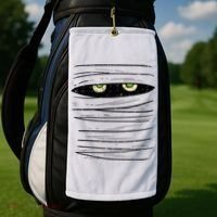 Mummy Wrap Eyes Costume Funny Scary Halloween Golf Towel thumb 2