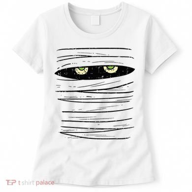 Mummy Wrap Eyes Costume Funny Scary Halloween Women's T-Shirt