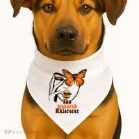 Monarch Whisperer Endangered Butterfly Nature Lover USA-Made Doggie Bandana thumb 1