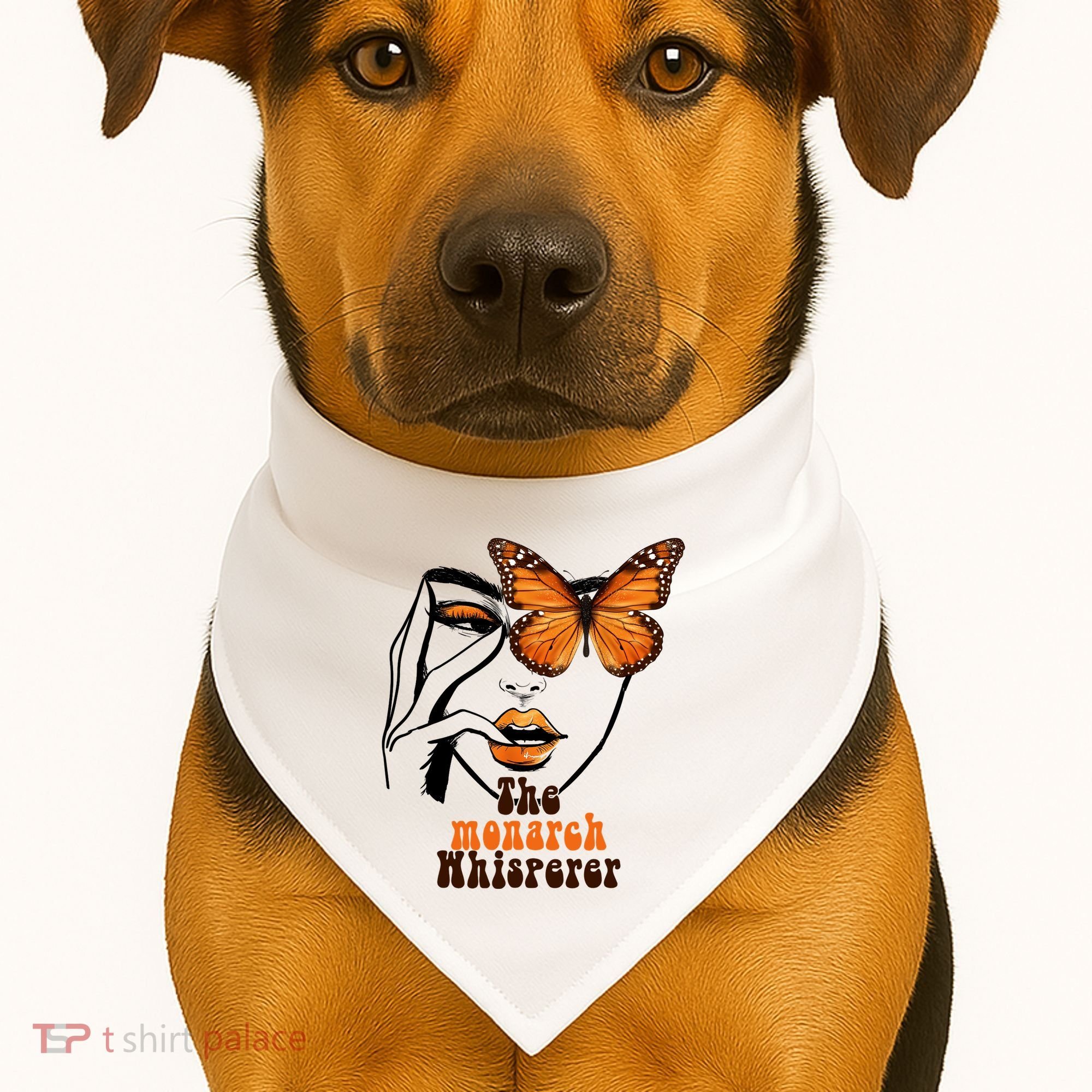 Monarch Whisperer Endangered Butterfly Nature Lover USA-Made Doggie Bandana