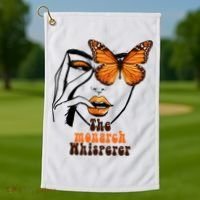 Monarch Whisperer Endangered Butterfly Nature Lover Golf Towel thumb 1