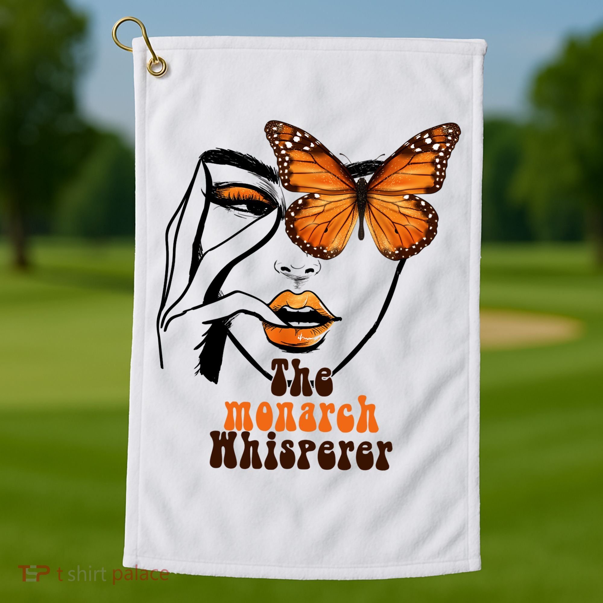 Monarch Whisperer Endangered Butterfly Nature Lover Golf Towel