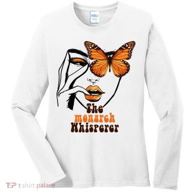Monarch Whisperer Endangered Butterfly Nature Lover Women's Long Sleeve Shirt
