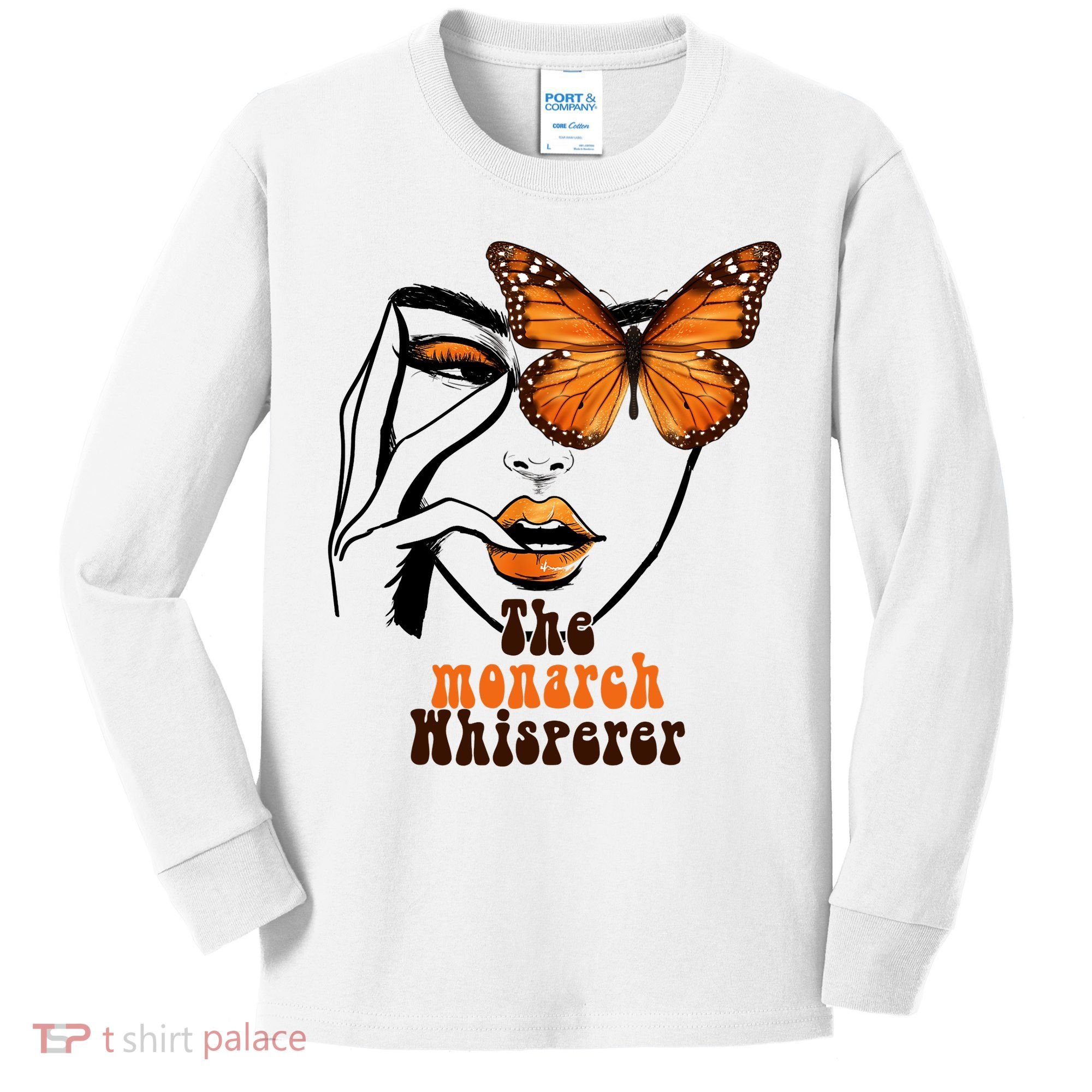 Monarch Whisperer Endangered Butterfly Nature Lover Kids Long Sleeve Shirt
