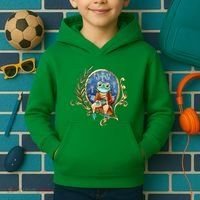 Magic Wizard Frog Fantasy Kids Hoodie thumb 2