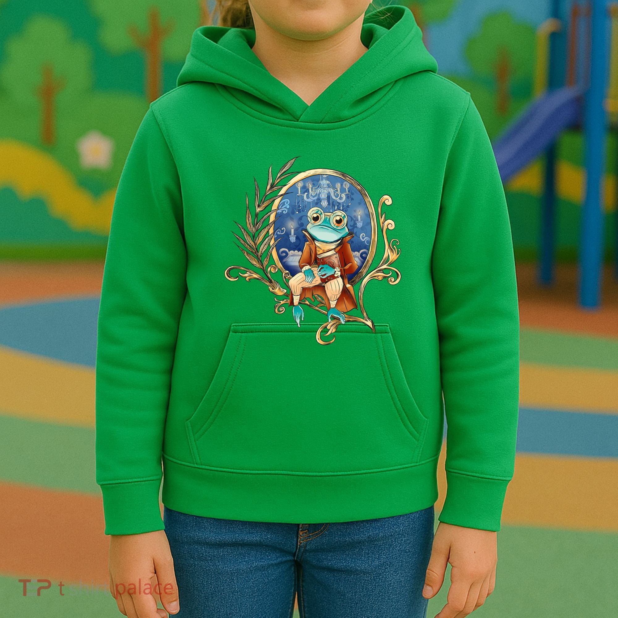 Magic Wizard Frog Fantasy Kids Hoodie