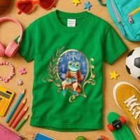 Magic Wizard Frog Fantasy Kids T-Shirt thumb 3