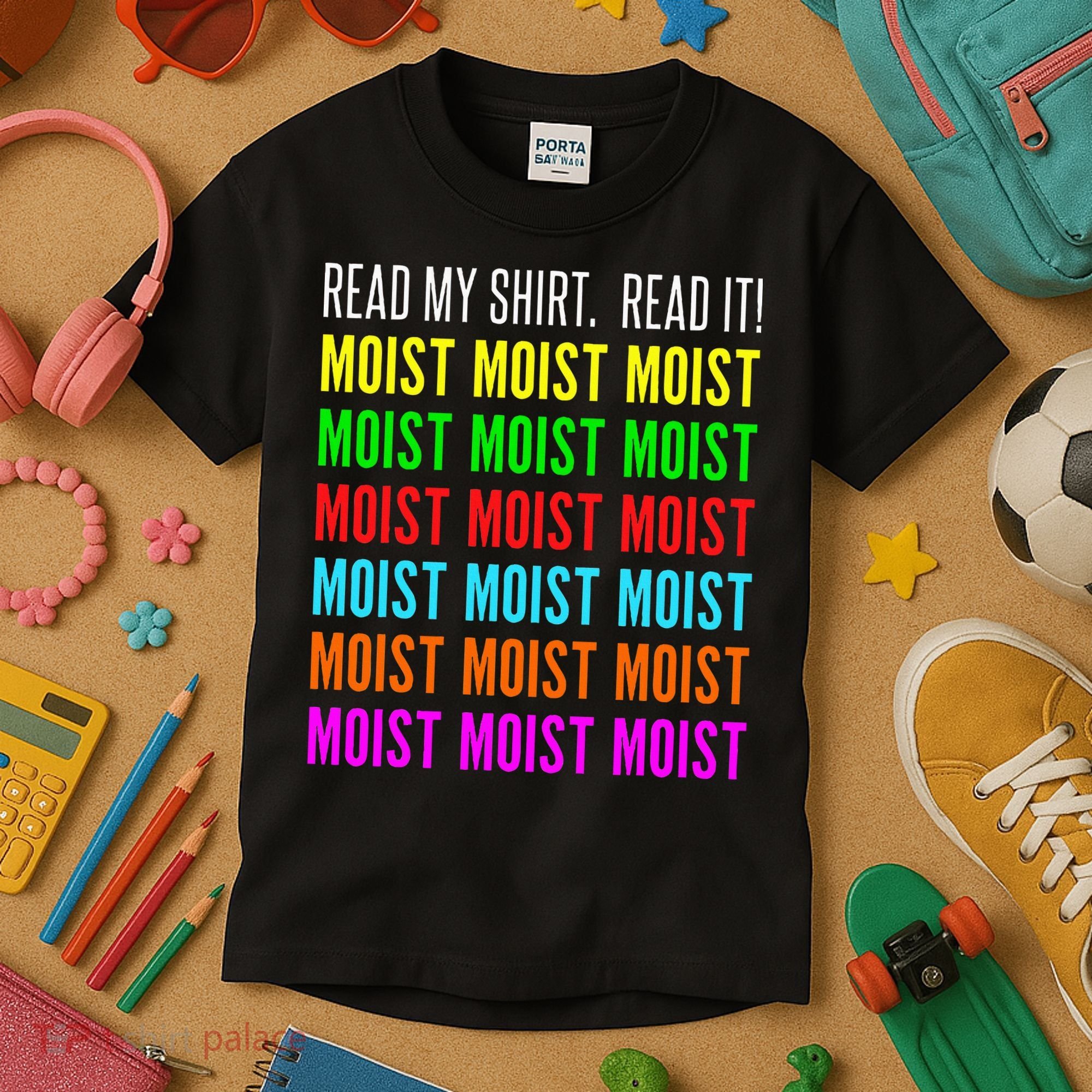 Moist Word Funny Read My For Moisture And Moist Lover Kids T-Shirt
