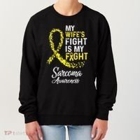 My Wifes Fight Is My Fight Sarcoma Cancer Awareness Women's Sweatshirt thumb 0