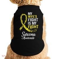 My Wifes Fight Is My Fight Sarcoma Cancer Awareness Doggie Tank thumb 0
