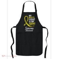 My Wifes Fight Is My Fight Sarcoma Cancer Awareness Apron thumb 0