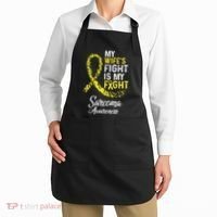 My Wifes Fight Is My Fight Sarcoma Cancer Awareness Apron thumb 2