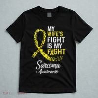My Wifes Fight Is My Fight Sarcoma Cancer Awareness T-Shirt thumb 5