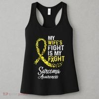 My Wifes Fight Is My Fight Sarcoma Cancer Awareness Women's Tank Top thumb 3